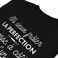 Thumbnail for T-shirt Italie gris foncé chiné dos - Tu veux frôler la perfection