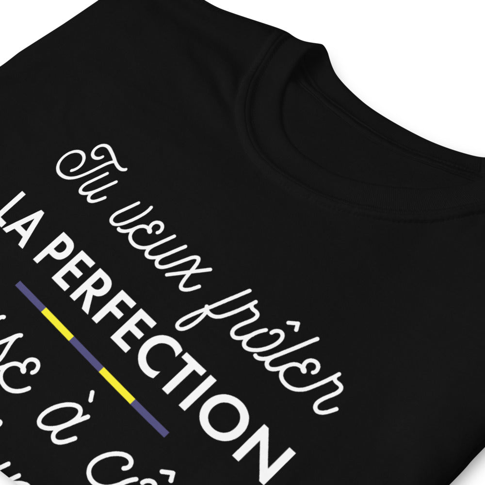 T-shirt Franc-Comtois gris foncé chiné dos - Tu veux frôler la perfection