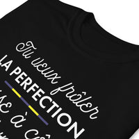 Thumbnail for T-shirt Franc-Comtois gris foncé chiné dos - Tu veux frôler la perfection