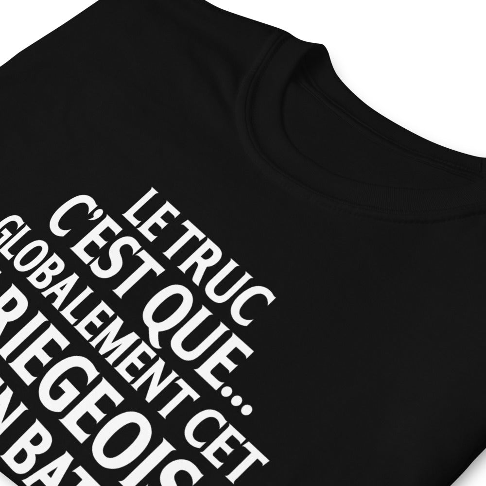 T-shirt Ariège gris foncé chiné dos - Humour Bat les C*uilles