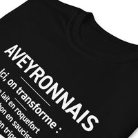 Thumbnail for T-shirt Aveyron bleu marine dos - Humour transforme