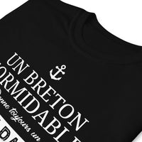 Thumbnail for T-shirt Bretagne bleu marine dos - Humour pour Papa Breton