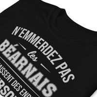 Thumbnail for T-shirt Béarnais gris foncé chiné dos - N'emmerdez pas les Béarnais