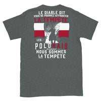 Thumbnail for T-shirt Pologne bleu marine dos - Les Polonais répondirent : tempête