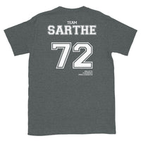 Thumbnail for T-shirt Sarthe 72 gris foncé chiné dos - Fierté locale avec humour