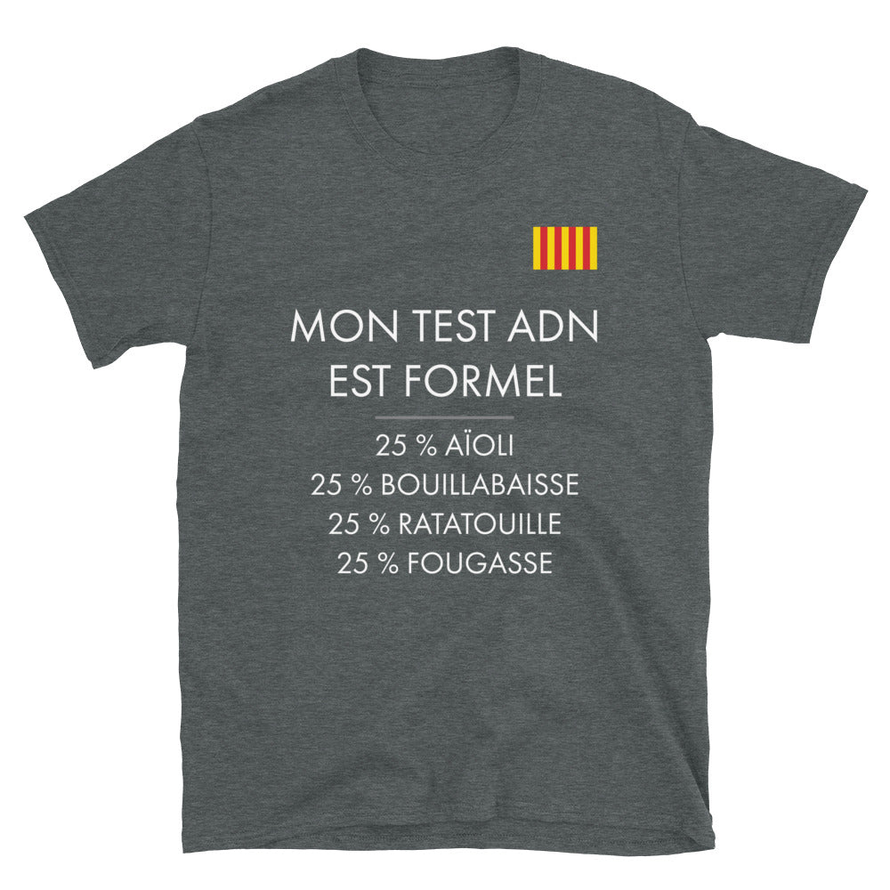 T-shirt Provençal gris foncé chiné dos - ADN et fierté des origines