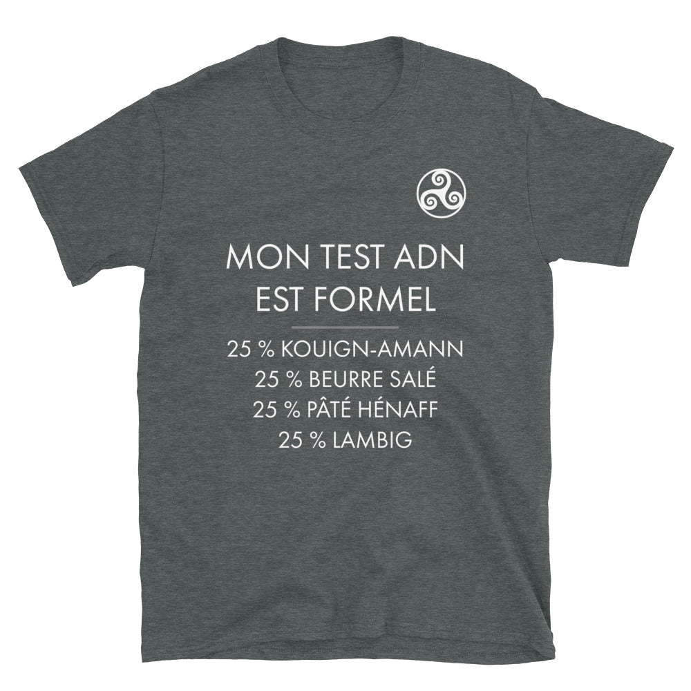 Breton (ne) : Test ADN - T-shirt standard - Ici & Là - T-shirts & Souvenirs de chez toi