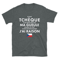 Thumbnail for T-shirt Tchèque bleu marine dos - Je suis Tchèque je ne ferme pas ma gueule