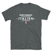 Thumbnail for T-shirt Italie bleu marine dos - Être parfait c'est bien être Italien c'est mieux