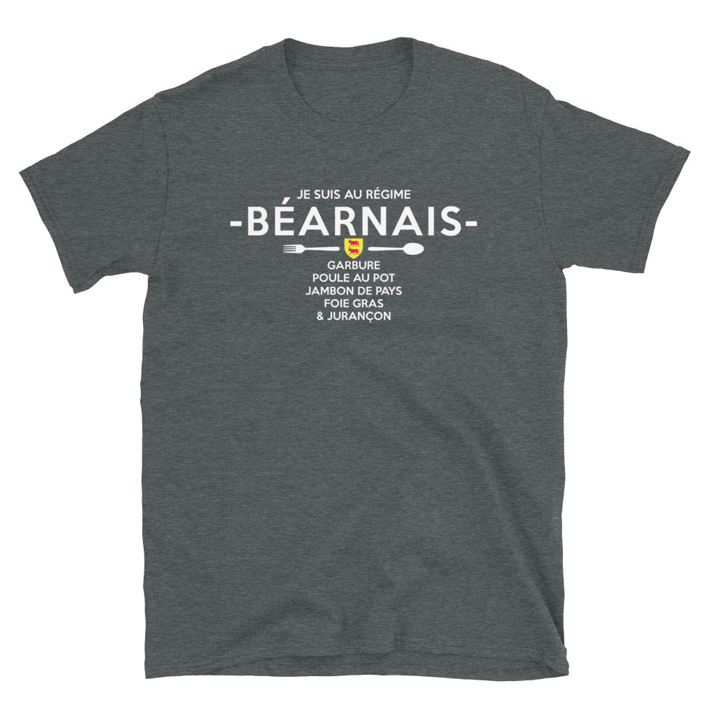 T-shirt Béarn gris foncé chiné dos - Garbure et fierté locale