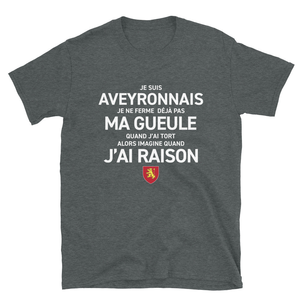 Aveyronnais, je ne ferme pas ma gueule - T-shirt standard - Ici & Là - T-shirts & Souvenirs de chez toi