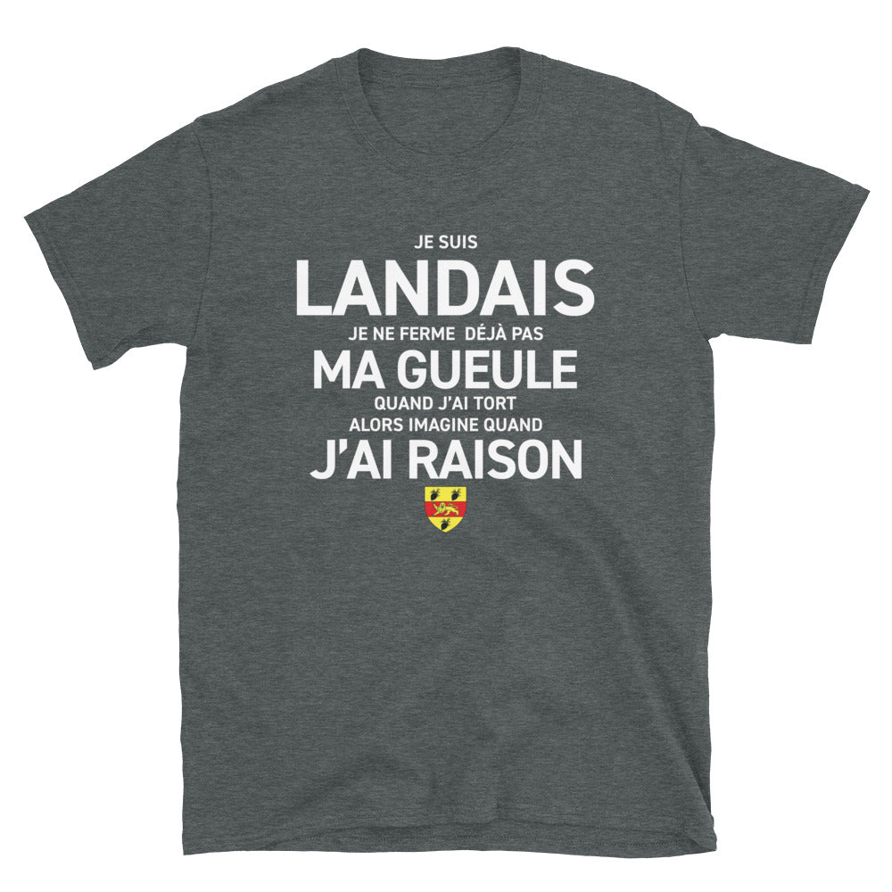 T-shirt Landais bleu marine dos - Je ne ferme pas ma gueule