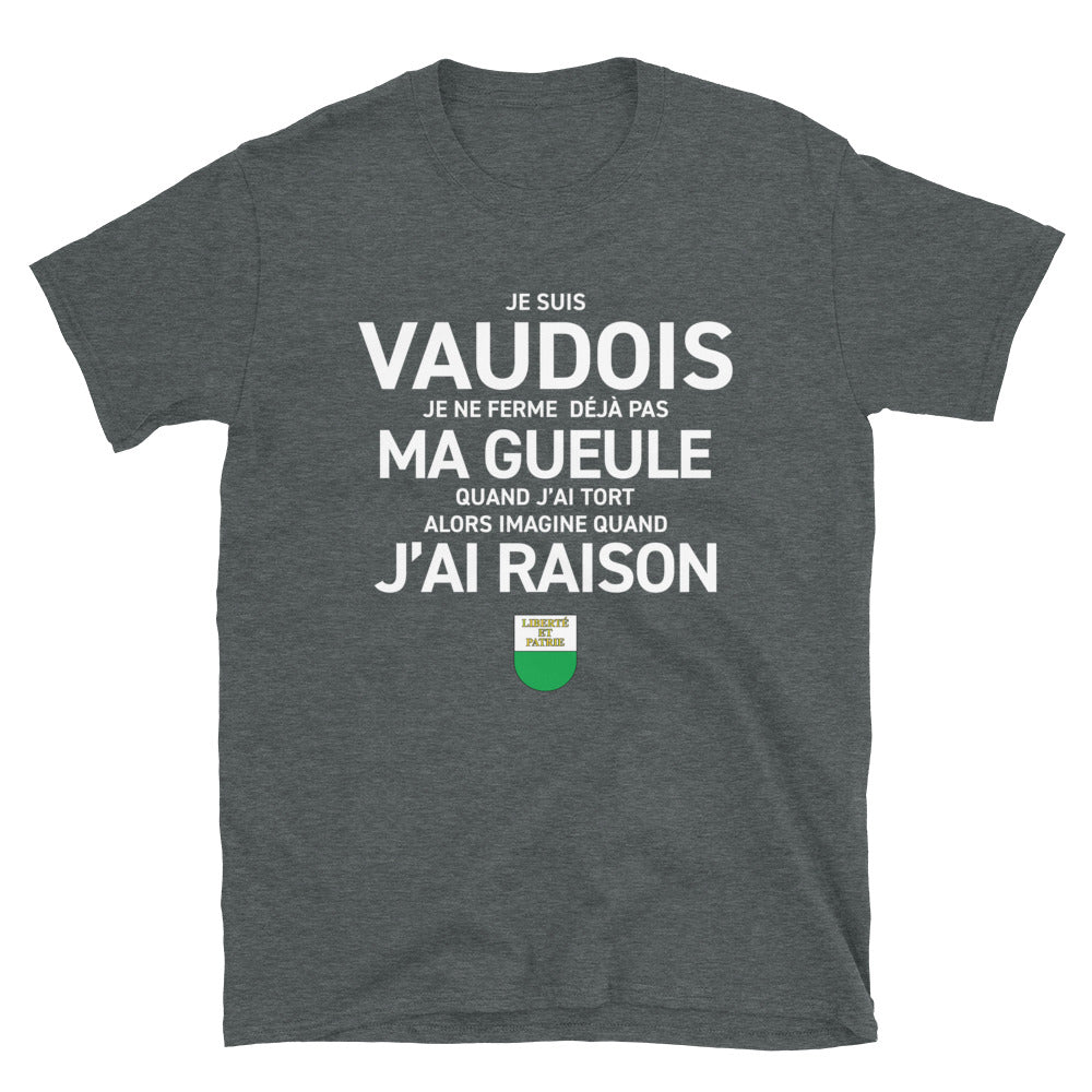 Vaudois, je ne ferme pas ma gueule - T-shirt standard - Ici & Là - T-shirts & Souvenirs de chez toi