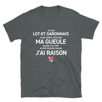 Thumbnail for T-shirt Lot-et-Garonne bleu marine dos - Je ne ferme pas ma gueule