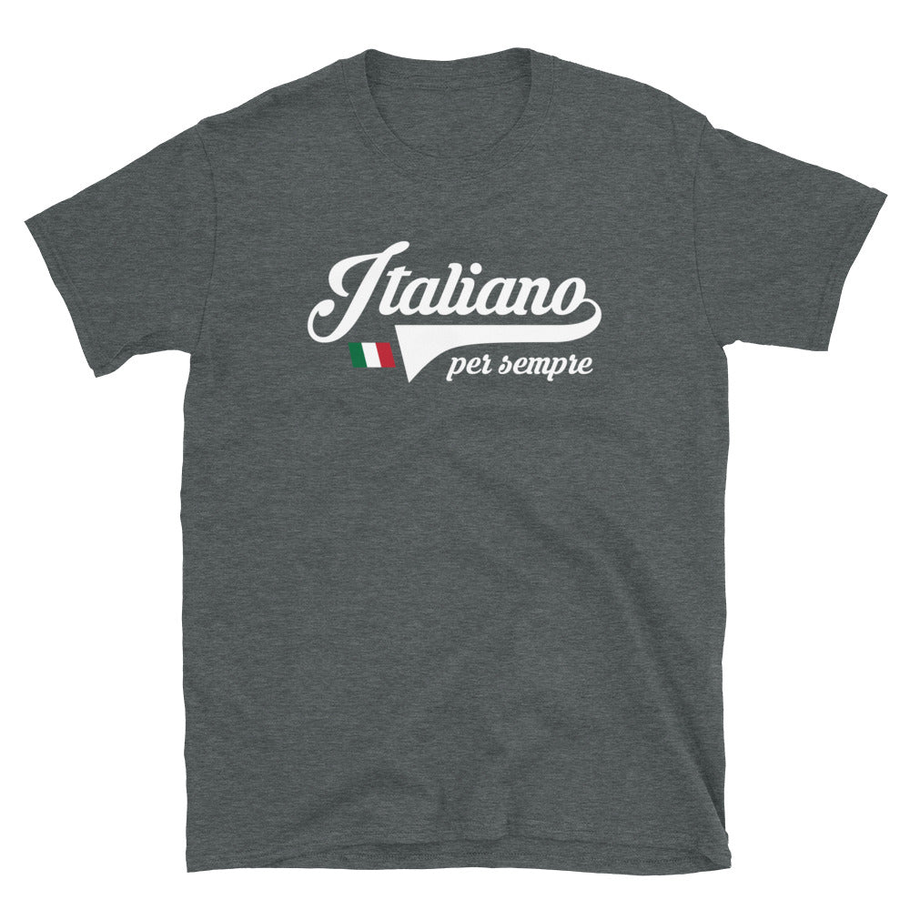 T-shirt Italie bleu marine dos - Italiano per sempre en italien