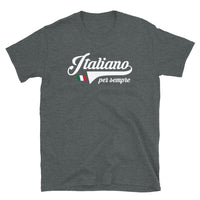Thumbnail for T-shirt Italie bleu marine dos - Italiano per sempre en italien
