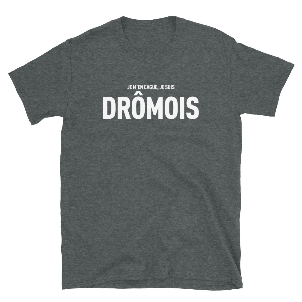 T-shirt Drôme noir dos - Je m'en cague je suis Drômois