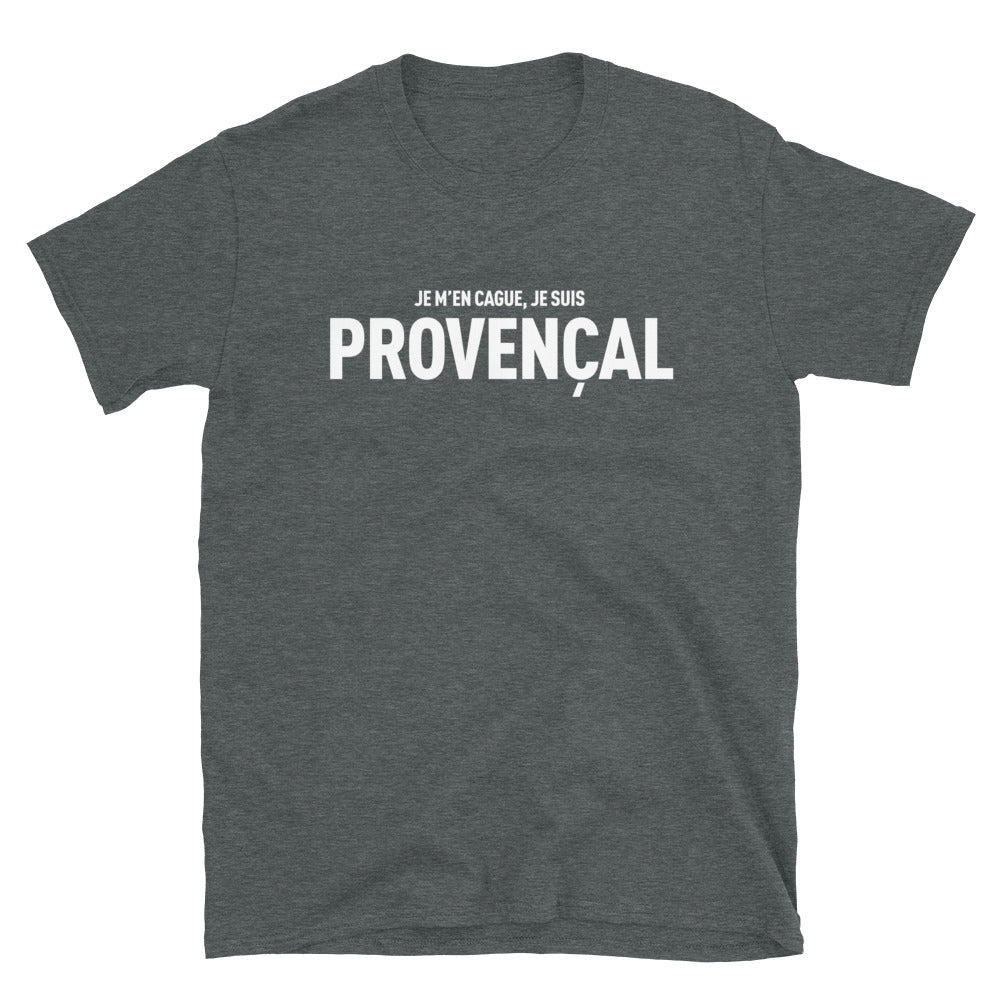 T-shirt Provence noir dos - Je m'en cague je suis Provençal