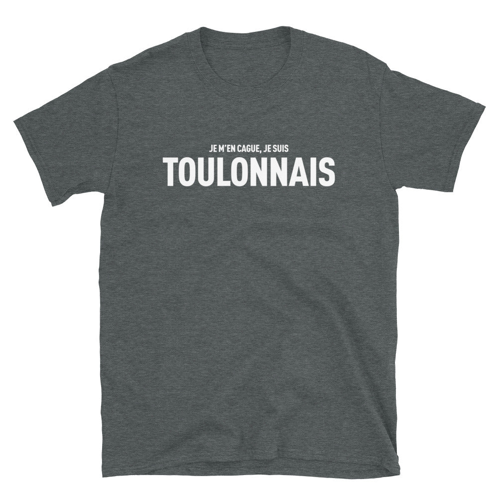 T-shirt Toulonnais noir dos - Je m'en cague
