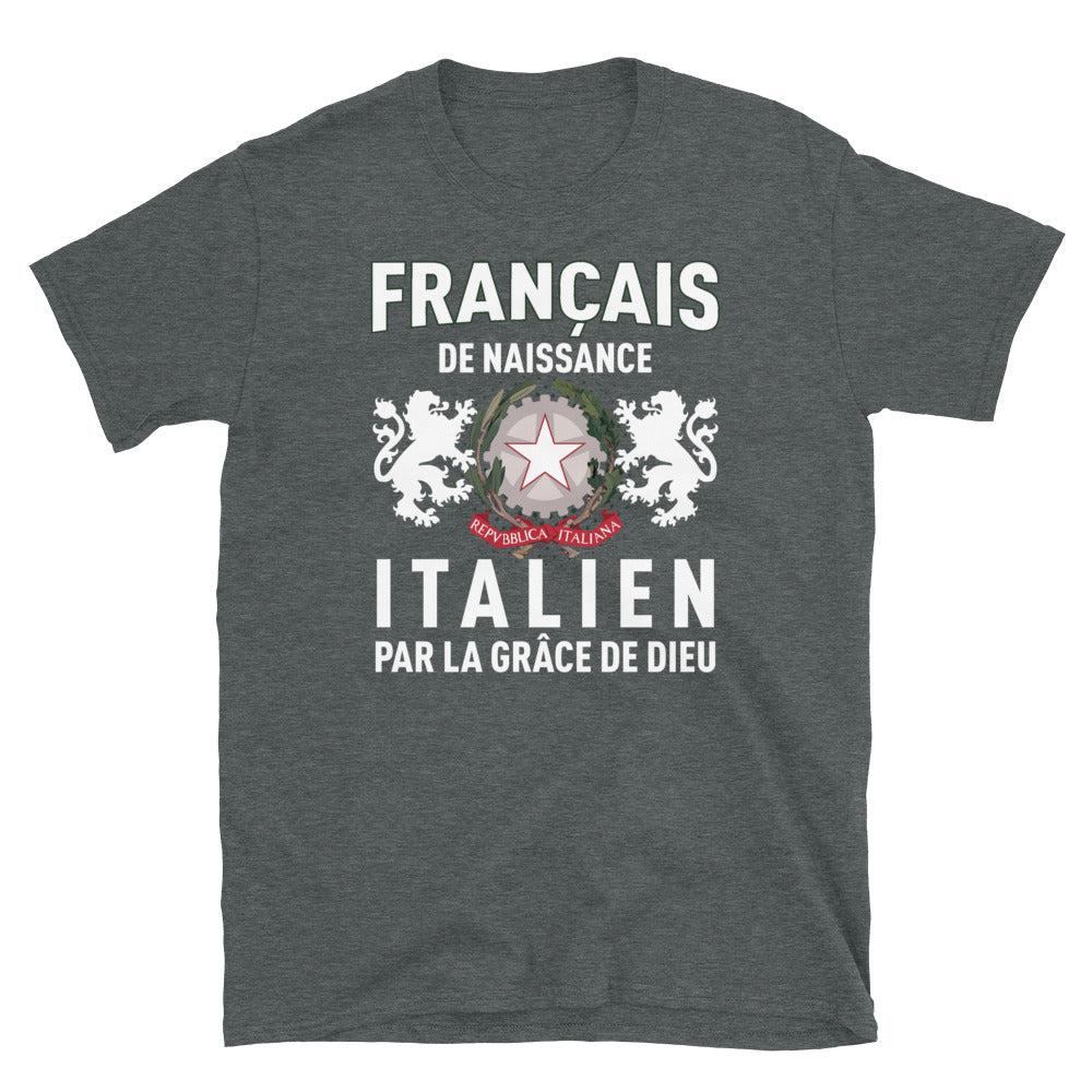 T-shirt Italie noir dos - Italien par la grâce de Dieu