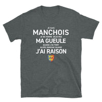 Thumbnail for T-shirt Normandie noir dos - Fierté manchoise humoristique