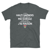 Thumbnail for T-shirt Franche-Comté noir dos - Je suis Haut-Saônois je ne ferme pas ma gueule