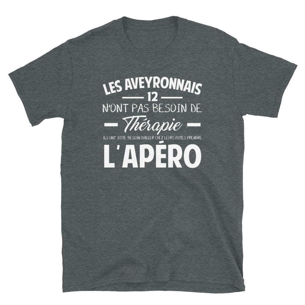 T-shirt Aveyron bleu marine dos - Thérapie des Aveyronnais