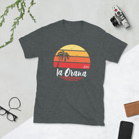 Thumbnail for T-shirt Tahiti gris foncé chiné dos - Ia Orana, style hawaïen humoristique