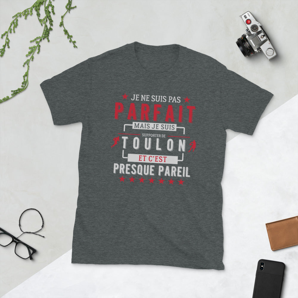 T-shirt Toulon bleu marine dos - Je ne suis pas parfait supporter