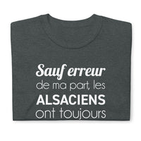 Thumbnail for Sauf errer de ma part - Alsacien - T-shirt standard