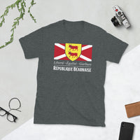 Thumbnail for T-shirt Béarn noir dos - Liberté, égalité, garbure humoristique