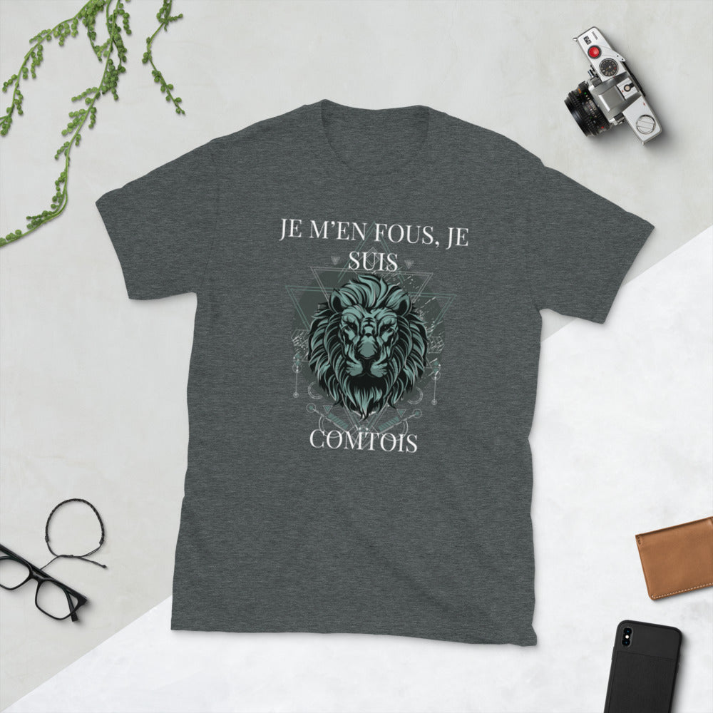 T-shirt Franche-Comté bleu marine - Je m'en fous, je suis Comtois