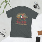 Je ne suis pas parfait je suis Italien, c'est presque pareil - T-Shirt standard humour