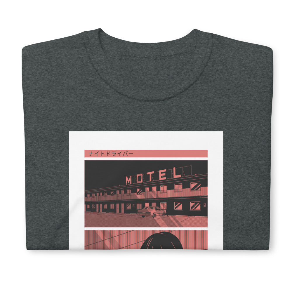 T-Shirt Planche de dessin manga - scène de Motel