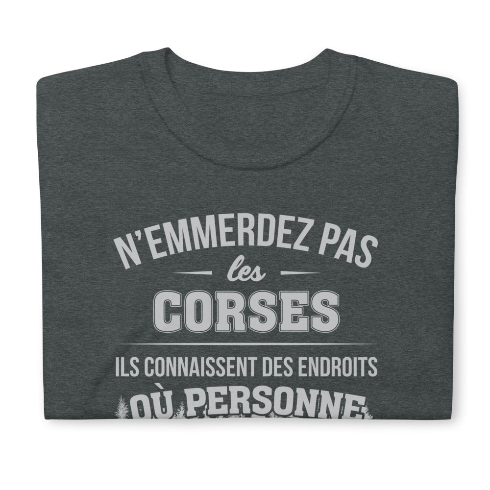 T-shirt idée cadeau humour Corse - N'emmerdez pas les Corses