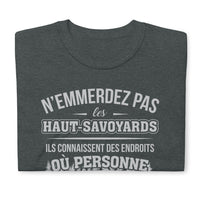 Thumbnail for T-shirt idée cadeau humour Haut-Savoyards ne les emmerder pas.