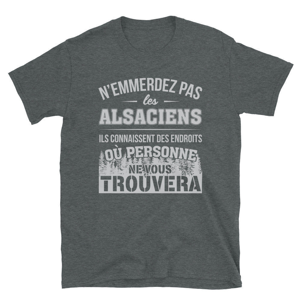 T-shirt Alsace bleu marine dos - Ne les emmerdez pas