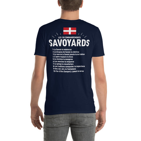 Les 10 commandements savoyards - T-shirt standard imprimé dos - Ici & Là - T-shirts & Souvenirs de chez toi