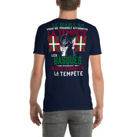 Thumbnail for T-shirt Basques bleu marine - Les Basques répondirent nous sommes la tempête
