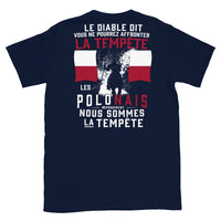 Thumbnail for T-shirt Pologne noir dos - Les Polonais répondirent : tempête