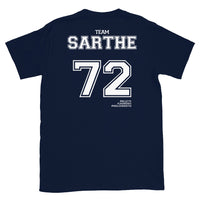 Thumbnail for T-shirt Sarthe 72 bleu marine dos - Fierté locale avec humour