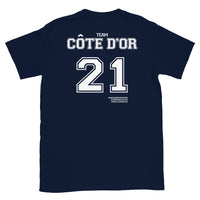Thumbnail for T-shirt Côte d'Or gris foncé chiné dos - Fierté et confort en coton