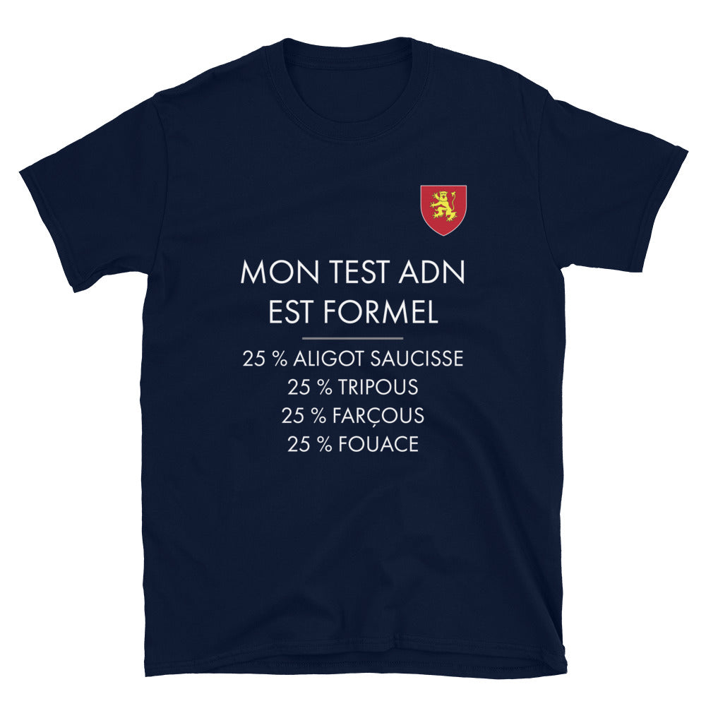 Aveyron : Test ADN - T-shirt standard - Ici & Là - T-shirts & Souvenirs de chez toi