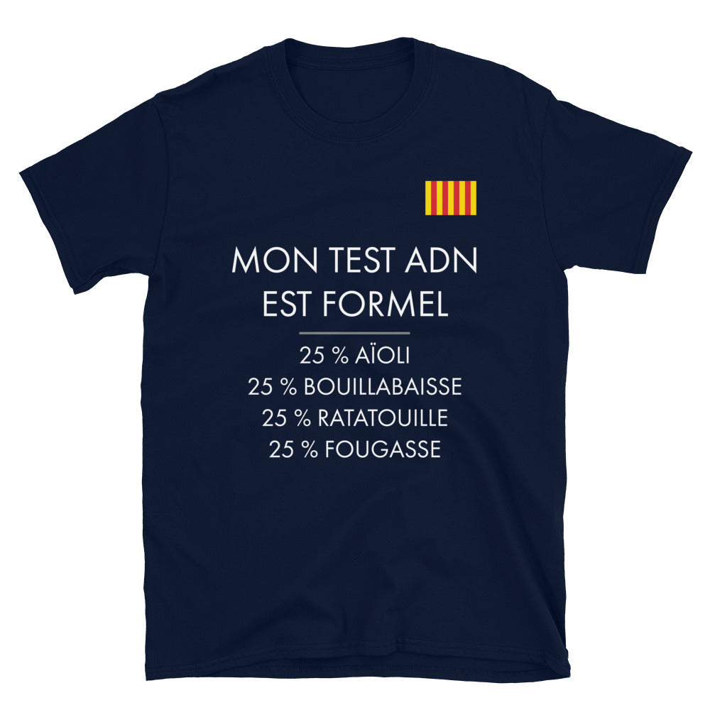 T-shirt Provençal noir - ADN et fierté des origines
