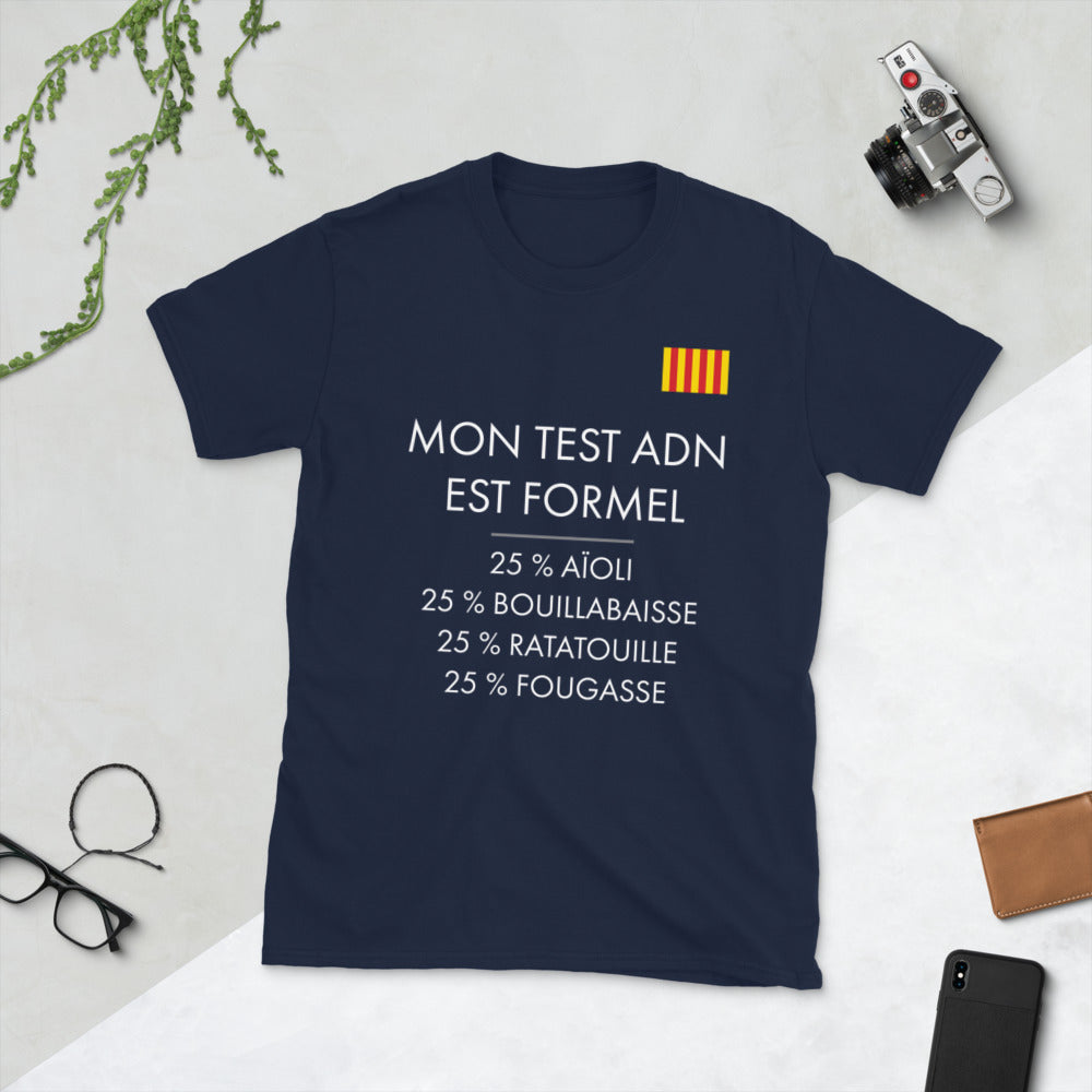 T-shirt Provençal noir dos - ADN et fierté des origines