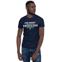 Thumbnail for T-shirt Brésil noir dos - Être Parfait c'est bien être Brésilien c'est mieux