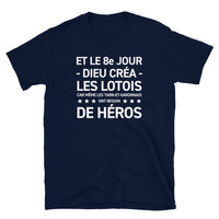 Thumbnail for T-shirt Lotois bleu marine dos - Le 8e jour avec humour