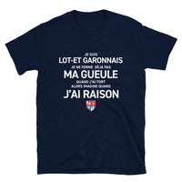 Thumbnail for T-shirt Lot-et-Garonne noir dos - Je ne ferme pas ma gueule