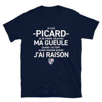 Thumbnail for T-shirt Picard noir dos - Je suis Picard je ne ferme pas ma gueule