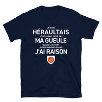 Thumbnail for T-shirt Hérault noir dos - Je suis Héraultais je ne ferme pas ma gueule